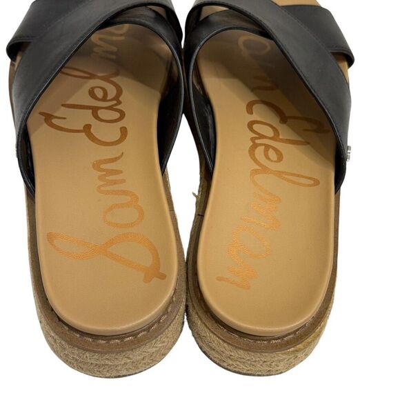 Madewell Korina Slide On Platform Sandals Size 9 Black Leather Upper - Picture 4 of 6